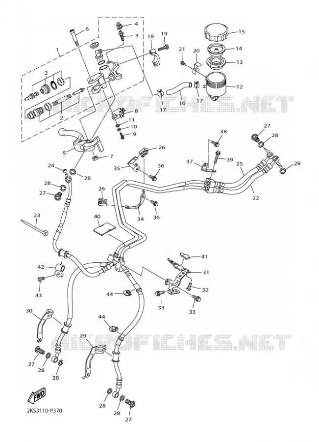 MAITRE CYLINDRE DE FREIN AVANT Yamaha MOTO 1000 2015 R1M  YZF-R1M