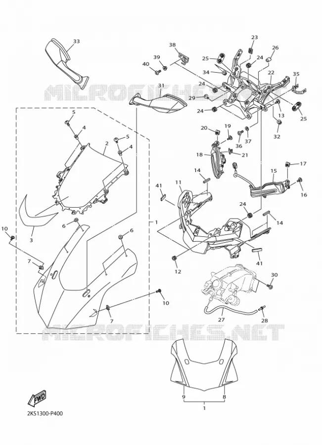 CARENAGES 1  Yamaha MOTO 1000 2015 R1M  YZF-R1M