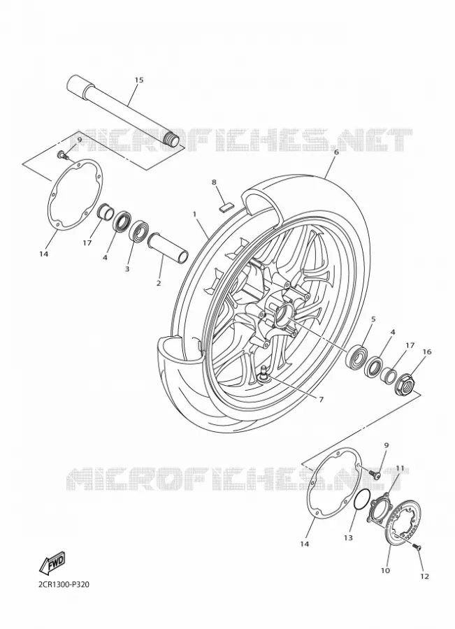 ROUE AVANT Yamaha MOTO 1000 2015 R1M  YZF-R1M