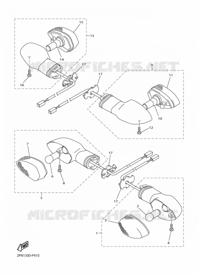 CLIGNOTANT Yamaha MOTO 1300 2015 XJR  XJR1300C