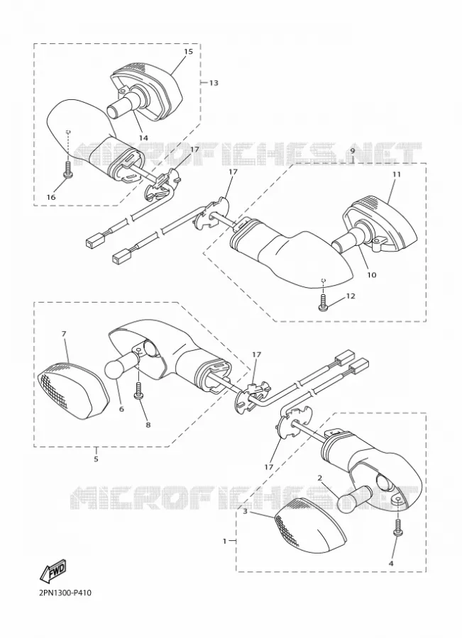 CLIGNOTANT Yamaha MOTO 1300 2015 XJR  XJR1300C
