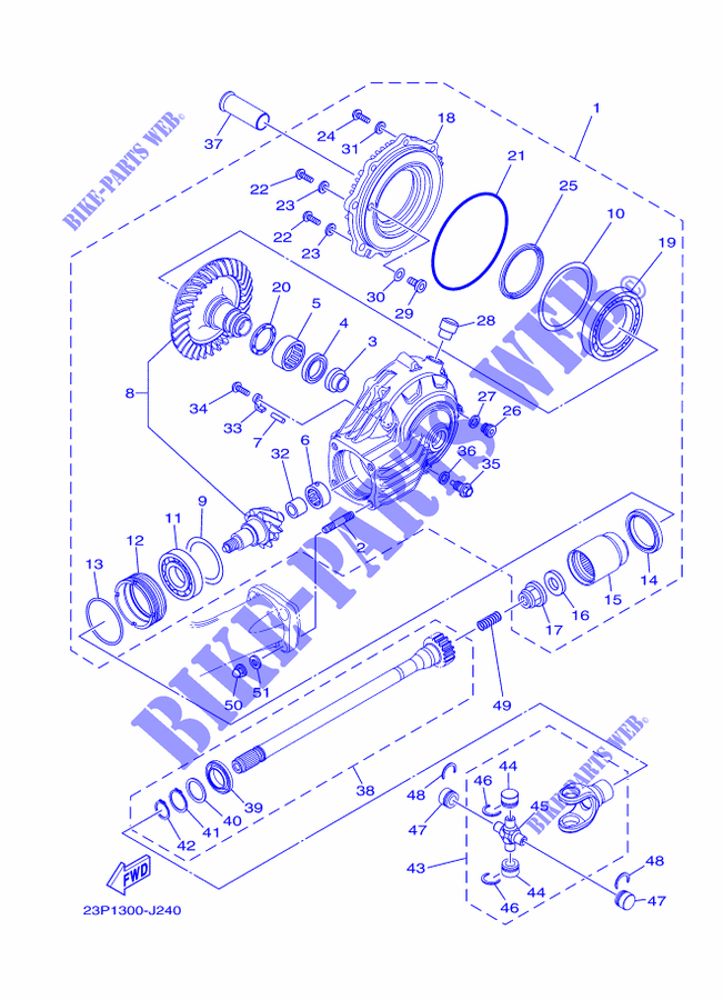CARDAN / COUPLE CONIQUE pour Yamaha XT1200ZE de 2015