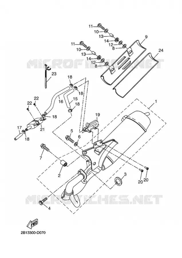 ECHAPPEMENT Yamaha SCOOTER 50 2015 STUNT  EW50N