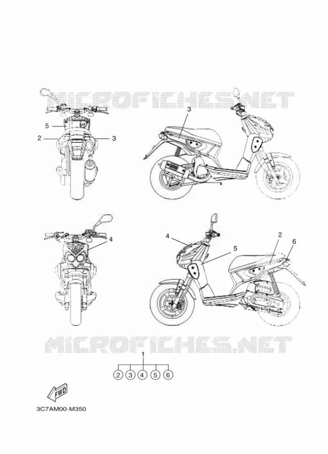 EMBLEME Yamaha SCOOTER 50 2015 STUNT  EW50N