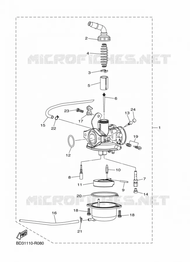 CARBURATEUR Yamaha QUAD 90 2016 RAPTOR  YFM90RYFM09RYXG