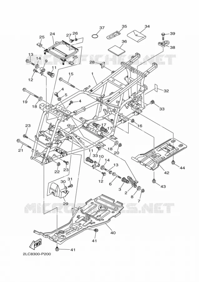 CADRE Yamaha QUAD 450 2016 GRIZZLY  YFM450FWADYFM45GPXG