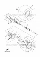 ROUE ARRIERE pour Yamaha YFZ R 450 de 2010