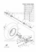 ROUE ARRIERE 2 pour Yamaha KODIAK 700 de 2016