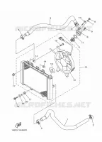 RADIATEUR / DURITES pour Yamaha GRIZZLY 700 EPS DIRECTION ASSISTEE de 2015