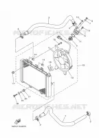 RADIATEUR / DURITES pour Yamaha GRIZZLY 700 EPS DIRECTION ASSISTEE de 2015