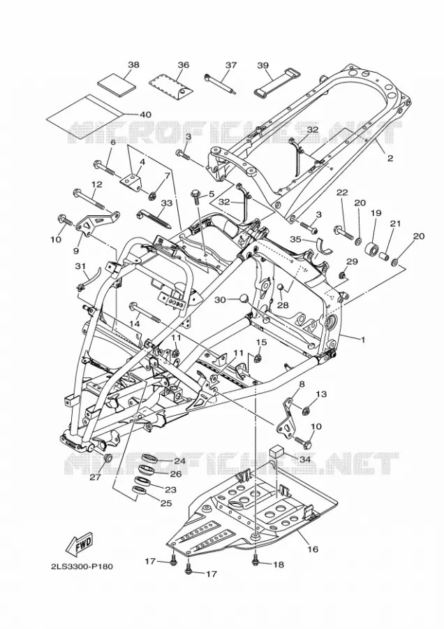 CADRE Yamaha QUAD 700 2015 RAPTOR  YFM700RYFM700RF