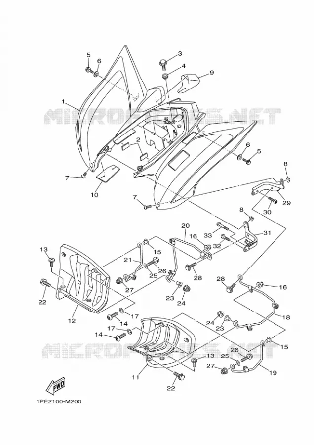 GARDE BOUE ARRIERE Yamaha QUAD 700 2015 RAPTOR  YFM700RYFM700RF