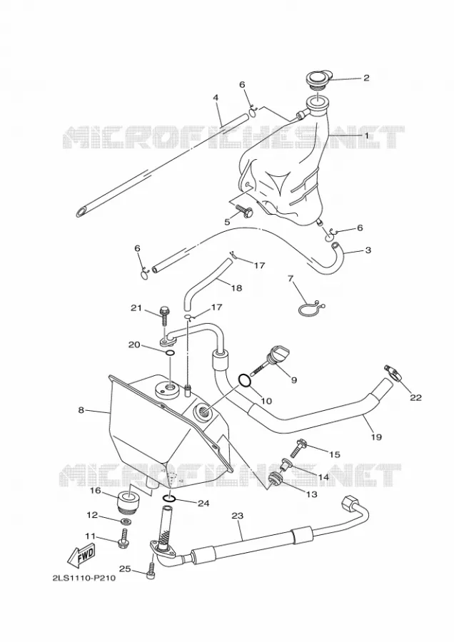 RESERVOIR D'HUILE Yamaha QUAD 700 2015 RAPTOR  YFM700RYFM700RSF