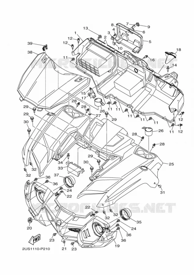 GARDE BOUE AVANT Yamaha SIDE BY SIDE 700 2015 VIKING  YXM700EYXM700PHF