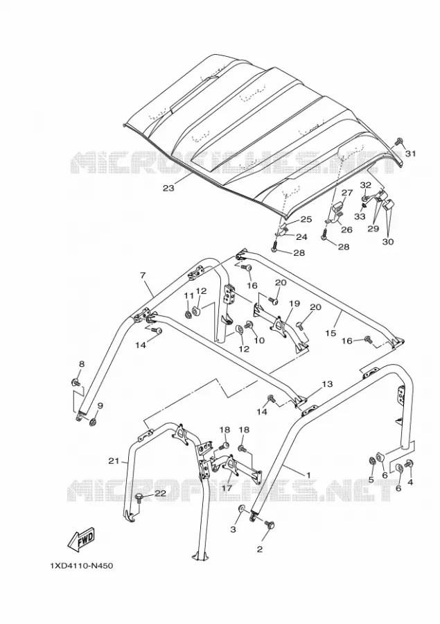 PARE CHOCS 2 Yamaha SIDE BY SIDE 700 2014 VIKING  YXM700EYXM700PE