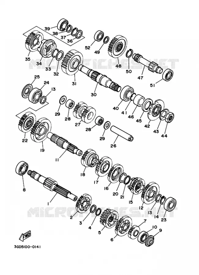 TRANSMISSION Yamaha QUAD 350 2007 RAPTOR  YFM350R