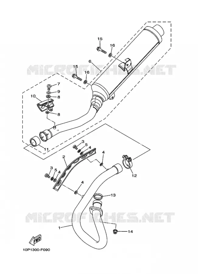 ECHAPPEMENT Yamaha QUAD 350 2008 RAPTOR  YFM350R