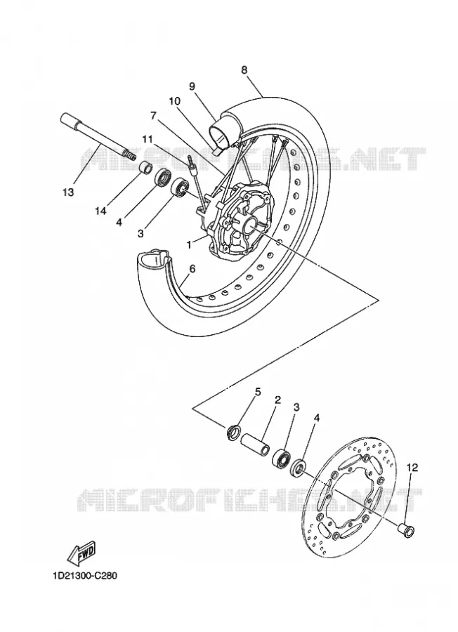 ROUE AVANT Yamaha MOTO 660 2014 XTX  XT660X