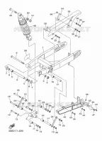BRAS OSCILLANT / AMORTISSEUR pour Yamaha XVS1300A de 2014