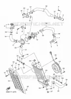 RADIATEUR / DURITES pour Yamaha XVS1300A de 2014