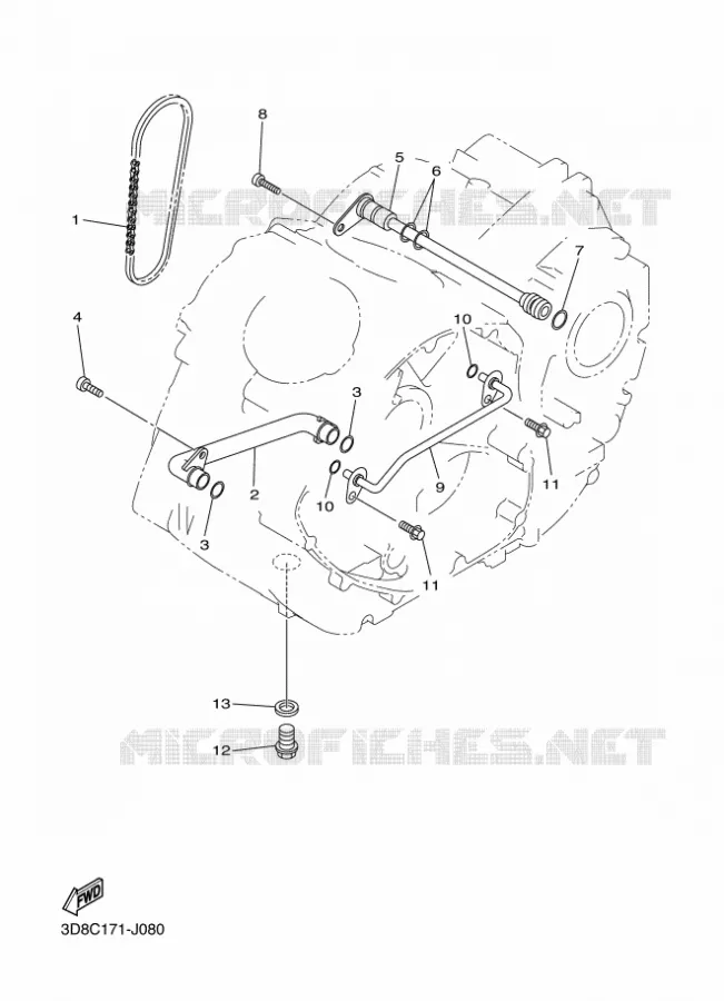 POMPE A HUILE Yamaha MOTO 1300 2014 MIDNIGHT STAR  XVS1300A