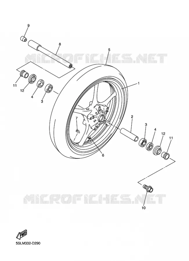 ROUE AVANT Yamaha MOTO 600 2009 R6  YZF-R6