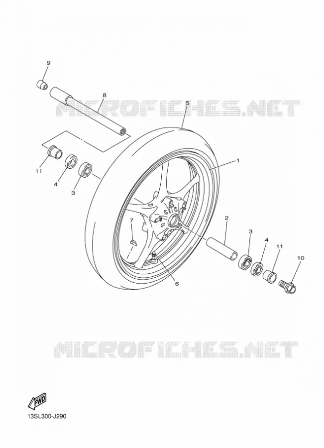ROUE AVANT Yamaha MOTO 600 2010 R6  YZF-R6