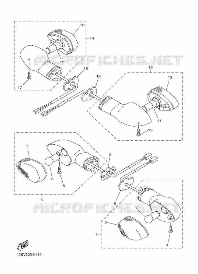 CLIGNOTANT Yamaha MOTO 600 2011 R6  YZF-R6