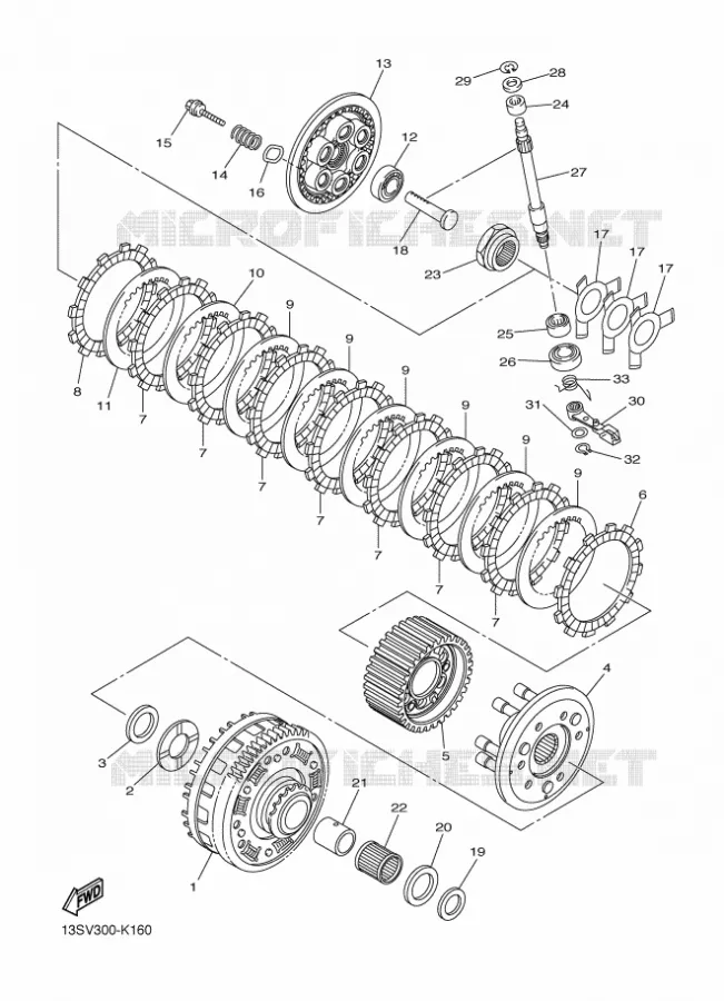 EMBRAYAGE DE DEMARREUR Yamaha MOTO 600 2011 R6  YZF-R6