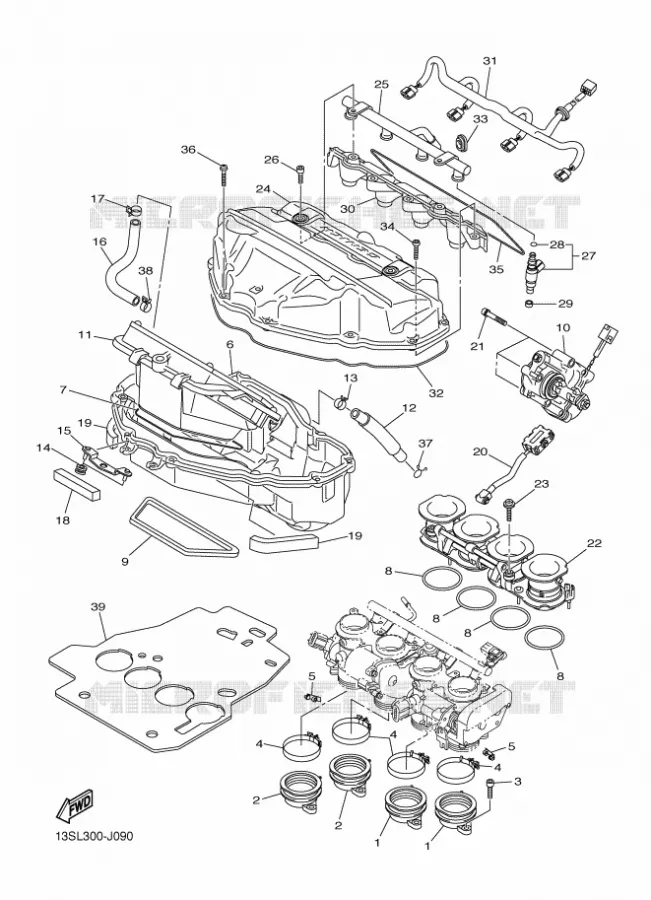 ADMISSION Yamaha MOTO 600 2011 R6  YZF-R6