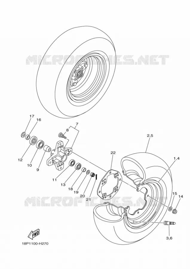 ROUE AVANT Yamaha QUAD 450 2012 YFZ R  YFZ450R