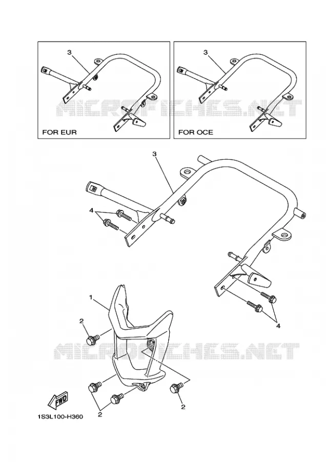 PARE CHOCS Yamaha QUAD 700 2010 RAPTOR  YFM700R
