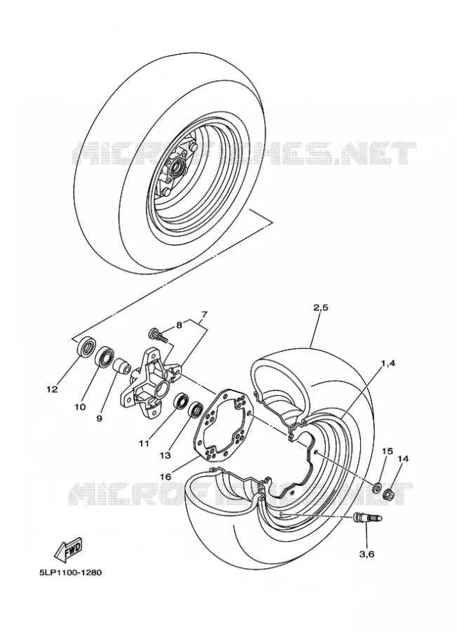 ROUE AVANT Yamaha QUAD 700 2010 RAPTOR  YFM700R