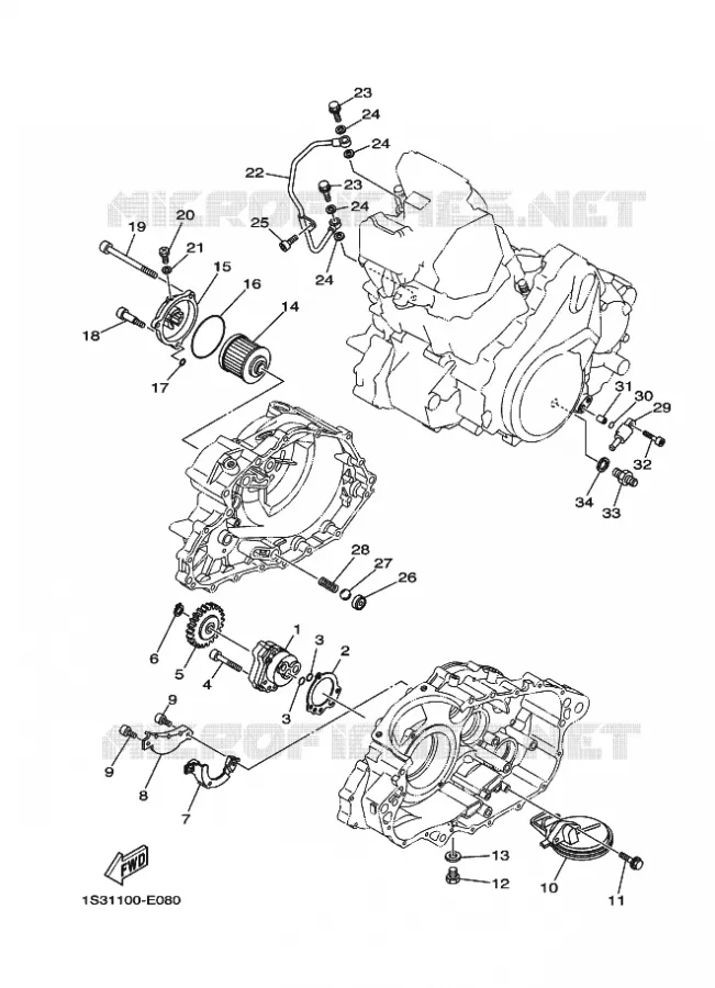 POMPE A HUILE Yamaha QUAD 700 2010 RAPTOR  YFM700R