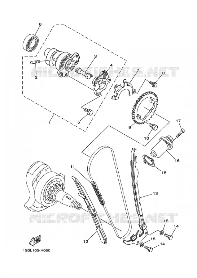 ARBRE A CAMES / CHAINE DE DISTRIBUTION Yamaha QUAD 700 2012 RAPTOR  YFM700R