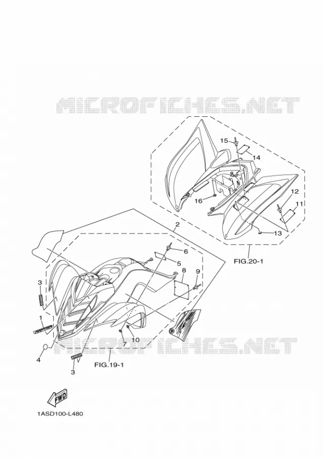 EMBLEME / ETIQUETTE 3 Yamaha QUAD 700 2012 RAPTOR  YFM700R