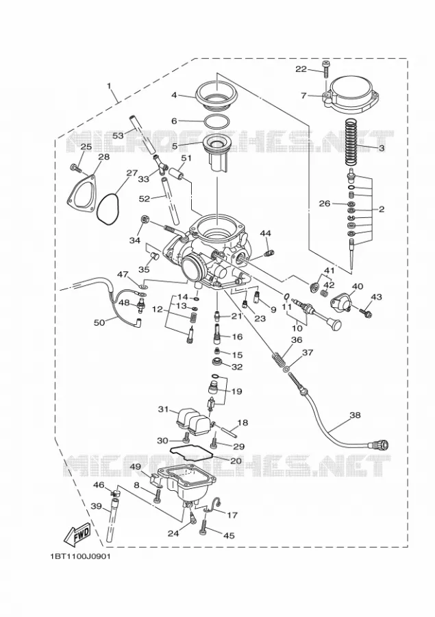 CARBURATEUR Yamaha QUAD 250 2010 RAPTOR  YFM250R