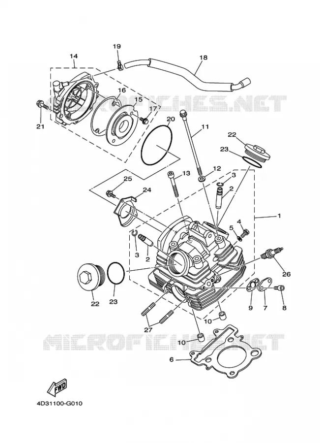 CULASSE Yamaha QUAD 250 2010 RAPTOR  YFM250R