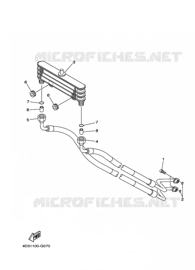 RADIATEUR D'HUILE / ECHANGEUR Yamaha QUAD 250 2010 RAPTOR  YFM250R