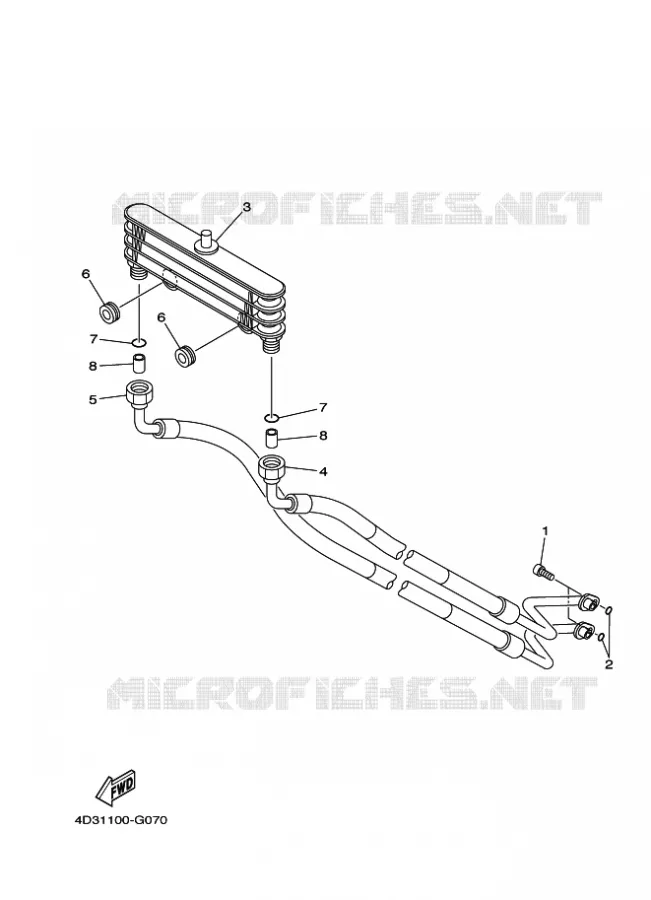 RADIATEUR D'HUILE / ECHANGEUR Yamaha QUAD 250 2011 RAPTOR  YFM250R