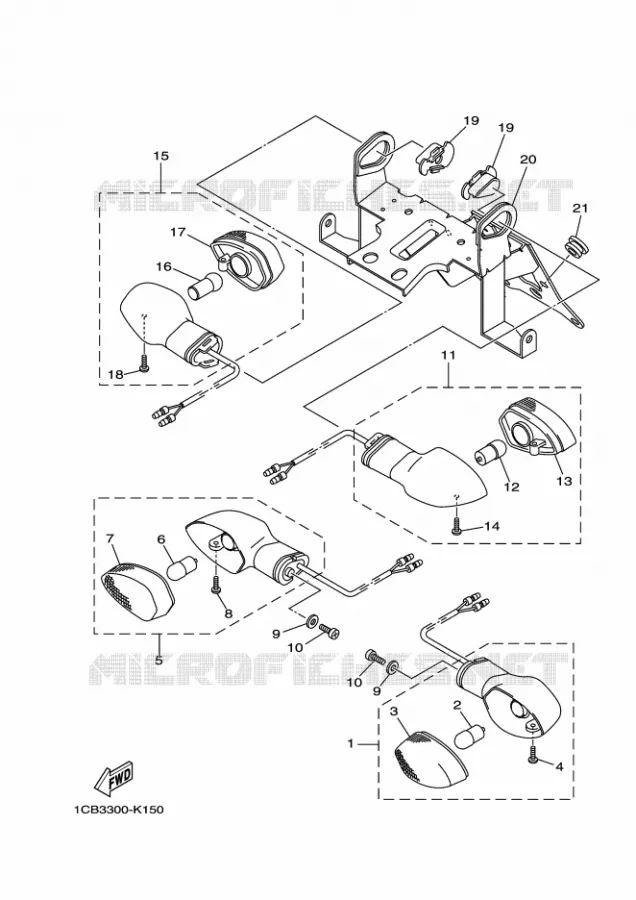 CLIGNOTANT Yamaha SCOOTER ELECTRIC 2011 ED06  EC-03