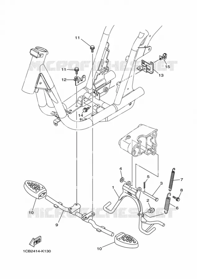 SUPPORT / REPOSE PIEDS Yamaha SCOOTER ELECTRIC 2011 ED06  EC-03