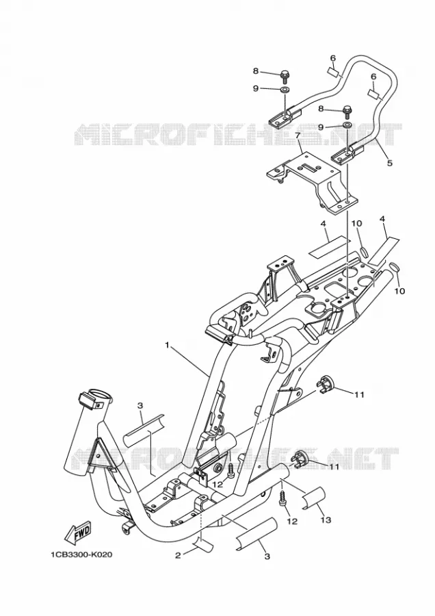 CADRE Yamaha SCOOTER ELECTRIC 2012 EC03  ED06