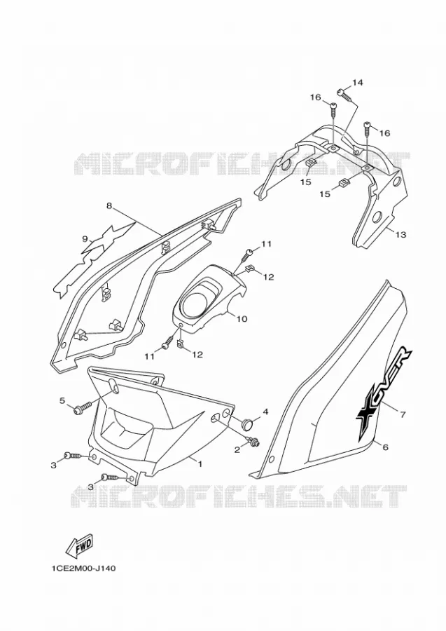 COUVERCLE LATERAL Yamaha SCOOTER 125 2010 XOVER  YW125