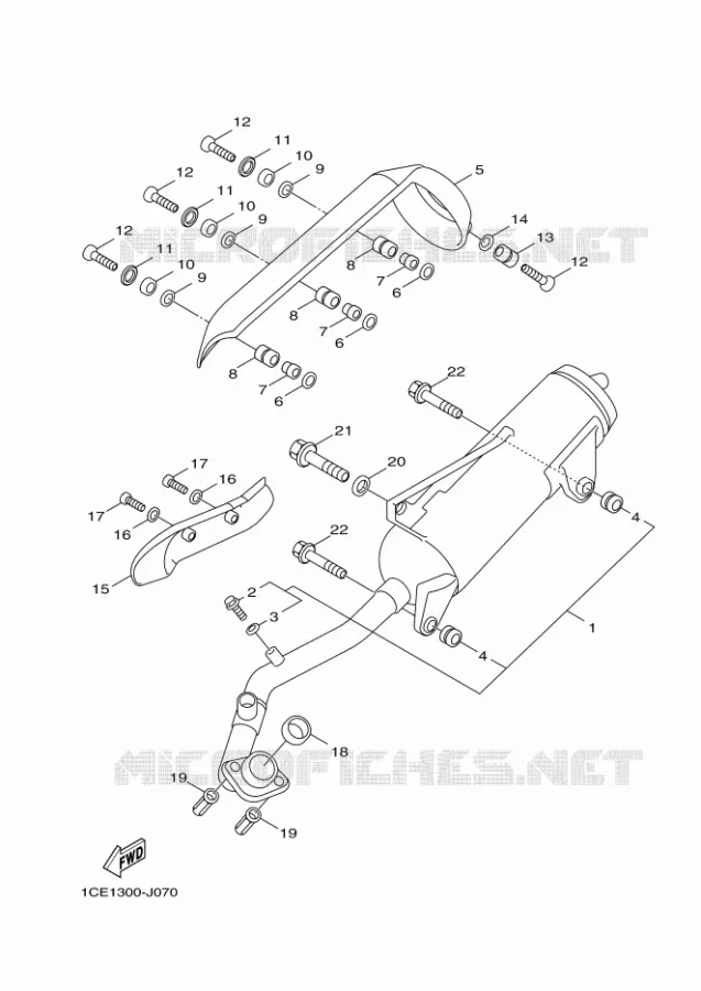ECHAPPEMENT Yamaha SCOOTER 125 2010 XOVER  YW125