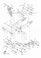 BRAS OSCILLANT / AMORTISSEUR pour Yamaha XVS1300A de 2014