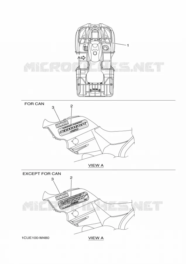 EMBLEME Yamaha QUAD 450 2013 GRIZZLY  YFM450FWA