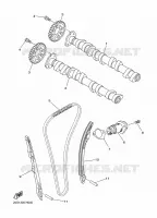 ARBRE A CAMES / CHAINE DE DISTRIBUTION pour Yamaha DIVERSION 600 F ABS de 2014