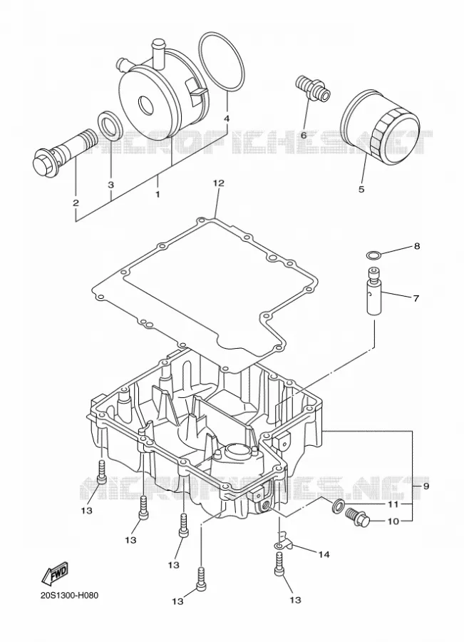 FILTRE A HUILE Yamaha MOTO 600 2016 XJ6  XJ6FA