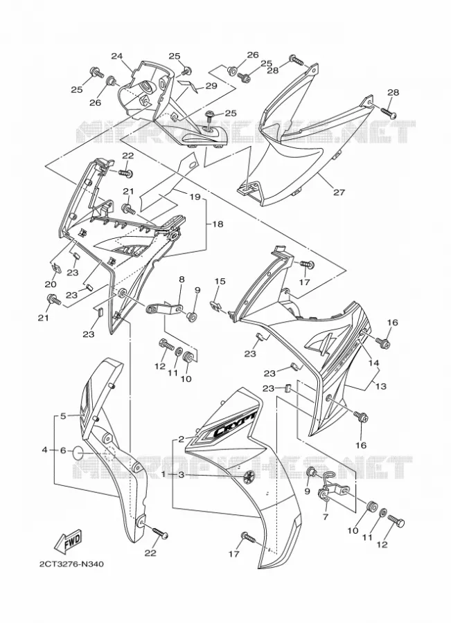 PROTEGE JAMBES Yamaha SCOOTER 110 2014 CRYPTON  T110C